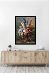 Gorgeous Wall Art Canvas Famous Painting Flower Cart for Cozy Home Touches-Ganfaner