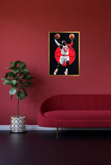 Fly High: Air Jordan Canvas Wall Art for Basketball Fans