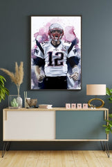 Ganfaner Tom Brady Canvas Wall Art: Immortalize the Legend