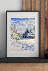 Winter Wonderland Canvas Wall Art – Snowy Landscape Home Decoration