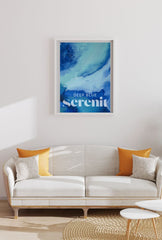 Calming Blue Canvas Wall Art - Serene and Modern Decor