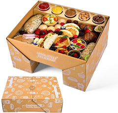 ganfaner large kraft catering tray with lid and cup insert for brunch party food display