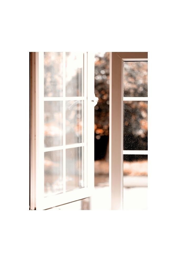 "A Glimpse of Serenity: Open Window Canvas Wall Art"