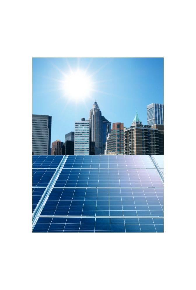 City of the Future: Solar Panel Canvas Art