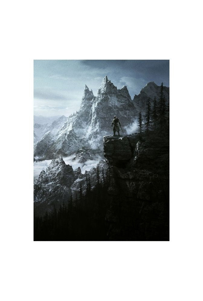 "Epic Landscapes: Skyrim Canvas Wall Art "