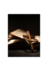 Faith & Light: Scripture Canvas Art - Cross and Open Bible