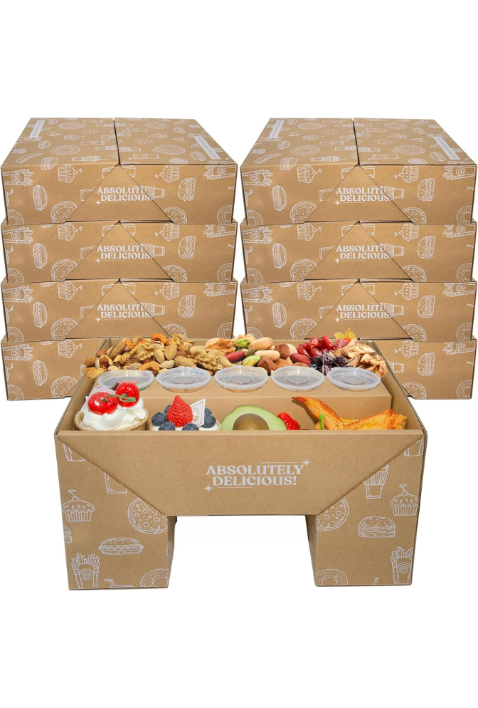 Ganfaner 10-Pack Grease-Proof Pastry Takeout Boxes with Lids