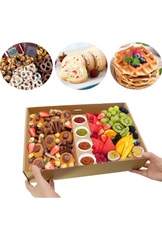 Ganfaner 10-Pack Large Catering Trays with Lids and Cup Insert