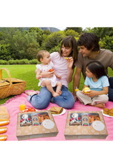 Ganfaner 12-Pack 24pt Brown Grease-Proof Pastry Catering Boxes with Window and Lids