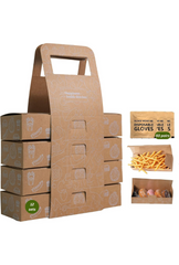 Ganfaner 12 Sets 48pcs Bakery Pastry Boxes with Handle