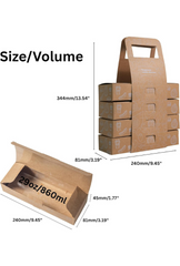 Ganfaner 12 Sets 48pcs Bakery Pastry Boxes with Handle