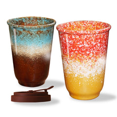 Ganfaner 13oz Five-element Ceramic Travel Coffee Mug Set 3