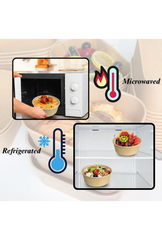 Ganfaner 50-Pack 47oz Disposable Leakproof Microwave-Safe Paper Bowls with Lids