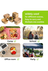 Ganfaner 50 Sets Disposable Kraft Paper Salad Bowls with Lids