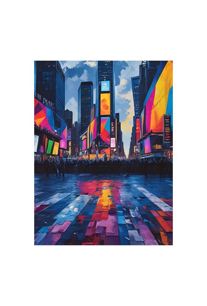 "Times Square Canvas Wall Art: Capture the City's Energy"