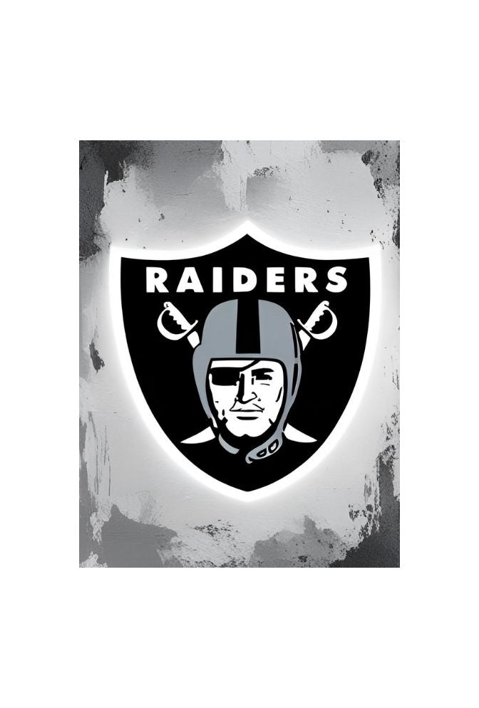 "Ganfaner's Silver & Black" - Raiders Canvas Wall Art (Holidaypac)