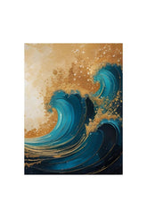 Glimmering Tides: Shiny Canvas Wall Art