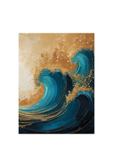 Glimmering Tides: Shiny Canvas Wall Art