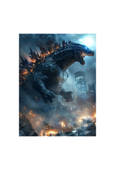Godzilla Canvas Wall Art Poster