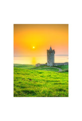 Golden Hour at the Irish Tower: Scenic Canvas Print