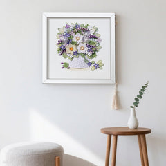 Handmade Quilling Paper flower basket for Home Decoration