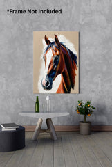 Horse Canvas Wall Art Poster, ganfaner wall decor, holidaypac artwork, horse print poster, modern canvas art, bedroom wall art, visual artwork, animal canvas poster.