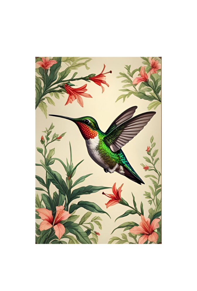 Hummingbird Canvas Wall Art Poster
