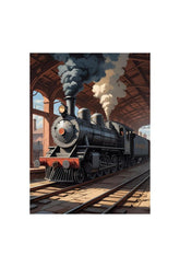 Iron Horse Majesty: Vintage Steam Train Canvas Art