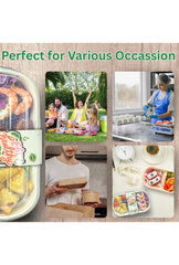 Large 35oz Paper Bowls with Lids – 50 Meal Prep Containers for Burrito & Takeout-Ganfaner