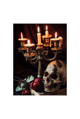 "Memento Mori Canvas Art: Gothic Still Life"