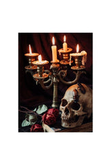 "Memento Mori Canvas Art: Gothic Still Life"