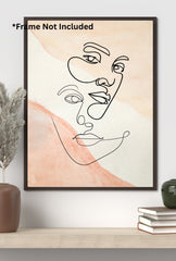 Minimalist Line Art Poster – Minimalist Bedroom Art, Simple Wall Decoration, Modern Line Drawing Wall Art by Ganfaner