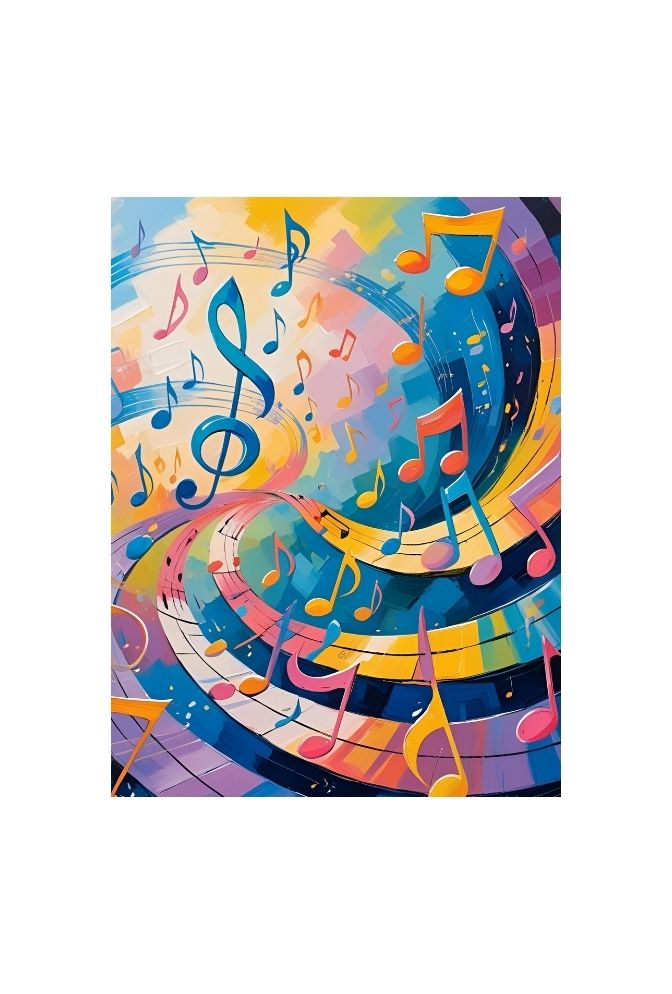 "Music Themed Canvas Wall Art: Harmonize Your Home"