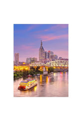 Nashville Twilight: Riverfront Symphony Canvas Art