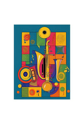 Rhythmic Hues: Evoke the Soul of Jazz with Canvas Art