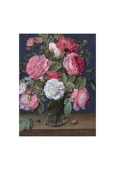 "Rose Reverie" - Wrapped Canvas Wall Art - Vintage Floral Still Life
