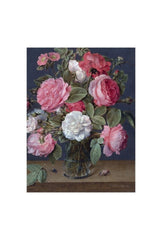"Rose Reverie" - Wrapped Canvas Wall Art - Vintage Floral Still Life