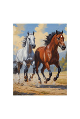 "Royal Blue Floral Canvas Art: Elegant Botanical Decor for Your Home"