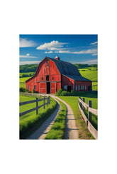 Rustic Red Barn Canvas: Farmhouse Charm for Your Walls