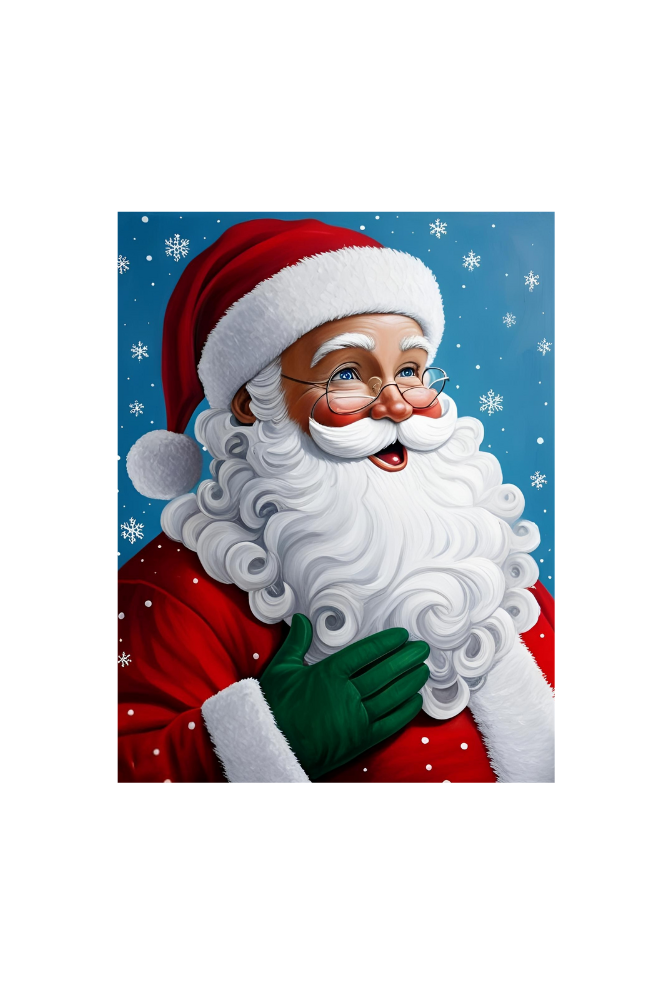 Santa Claus Canvas Wall Art Poster