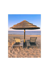 Seaside Serenity: Beach Chairs Canvas Art