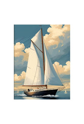 Serene Sailboat Canvas Art: Coastal Escape on Your Walls