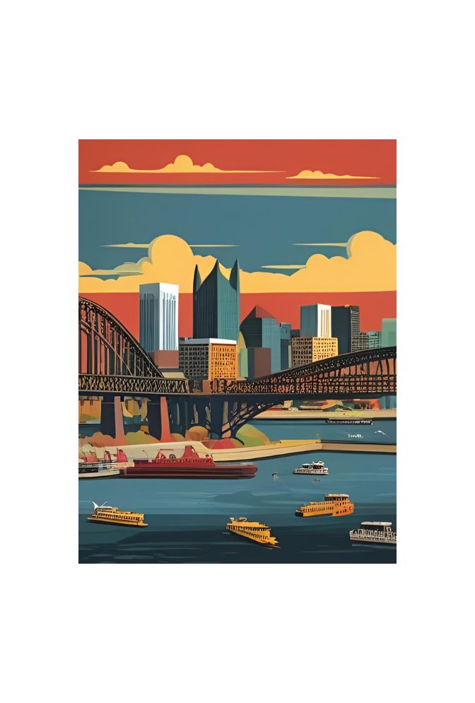 Steel City View: Pittsburgh Canvas Art