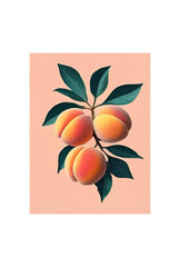 Sweet Peach Grove: Fruity Canvas Art