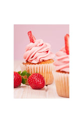 Sweet Strawberry Cupcake Canvas Art