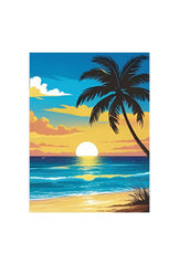 Tropical Sunset: Beach Canvas Wall Art