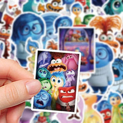 50pcs Inside Out Themed Waterproof Stickers For Phone Cases Laptops Water Bottles Refrigerators Waterproof Stickers