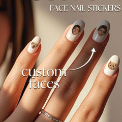 1pc Custom Face Nail Sticker Personalized Custom Photo Nail Waterproof Decals Nail Tattoo Fashionable Nail Art Custom Face Sticker DIY Nail Art Sheet Idea Gift For Christmas Unique Gift For Family Friends