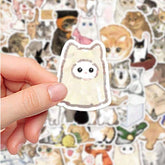 77pcs Cute Kitten Cat Stickers For Skateboard, Guitar, Luggage DIY Phone Case Decoration Anime Stickers Waterproof