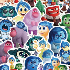 50pcs Inside Out Themed Waterproof Stickers For Phone Cases Laptops Water Bottles Refrigerators Waterproof Stickers